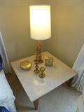 Pair of marble end tables
