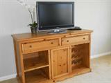 Pine buffet/tv stand in bedroom $150
Panasonic flat screen tv $150