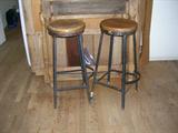 Old Partner's Desk with original stools