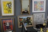 Agam lenticular lithograph, Chagall poster, Popeye poster