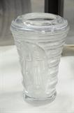 Lalique molded glass vase