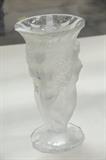 Lalique molded glass vase
