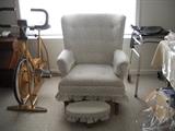Rocker and foot stool.