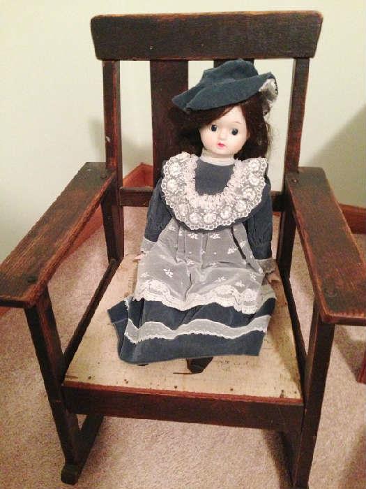 Antique child's rocker