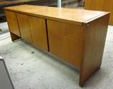 Solid oak credenza.