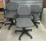 Really nice desk chairs by Steel Case. Rolling, adjustable height, tilts.