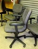 Really nice desk chairs by Steel Case. Rolling, adjustable height, tilts.