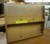 Oak wall unit for magazines, brochures, etc.