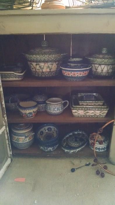STONEWARE  POTTERY DISHES..MADE IN POLAND