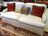 2 White Silk Sofas