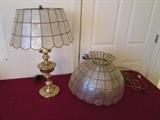 Capiz shell lamps