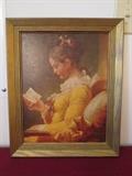 "A Young Girl Reading" print