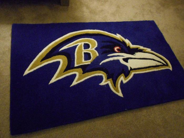 Ravens area rug, very thick