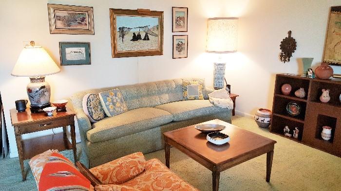 Vintage sofa, original art, etc.