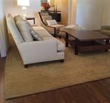 Large Wool Rug: 13’5” x 15’ Custom Dyed (Goldish Wheat) Hand Carded