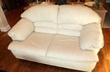 Italian leather loveseat