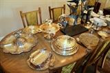 Silverplate serving pieces