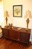 Mid-century modern Zenith console stereo, elegant lamps, and more!