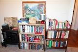 Books / bookshelves and Duraflame electric stove heater