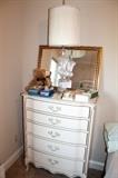 Johnson-Carper Fashion Trends French Provincial chest-of-drawers and crystal lamp
