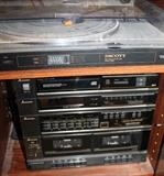 Mitsubishi stereo equipment and Scott record player
