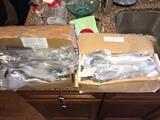 2 boxes of Reed & Barton stainless flatware service for 12 never used!