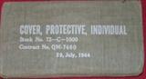 1944 WWII individual protective cover from sprayed blister gases