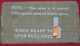 1944 WWII individual protective cover from sprayed blister gases