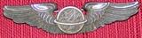 WWII sterling silver wing uniform insignia 