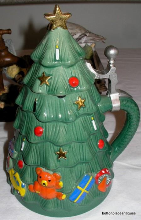 German Stein in the shape of a Xmas Tree