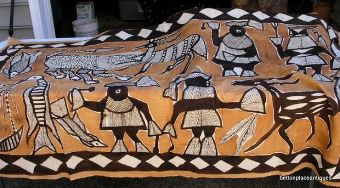 African handwoven, handpainted fabric