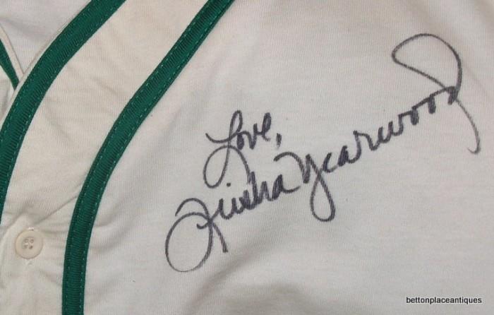 Trisha Yearwood autograph on baseball uniform