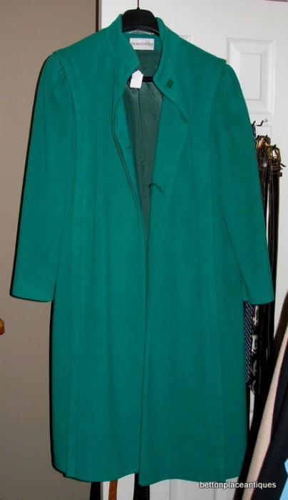 Green wool coat 