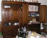 Another view of the Swedish Oak Bar/Bookcase, comes apart in 4 to move