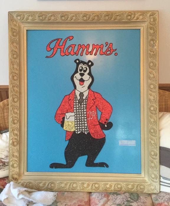 From the archives of Bill Stein - Renound Artist of the Hamm's Beer Bear.  Very Well Done and Very Rare 30" x 36" Reportedly Given to Select Distributers