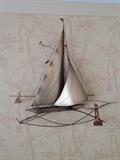 Singed 1977 C.Jere sailboat wall art.