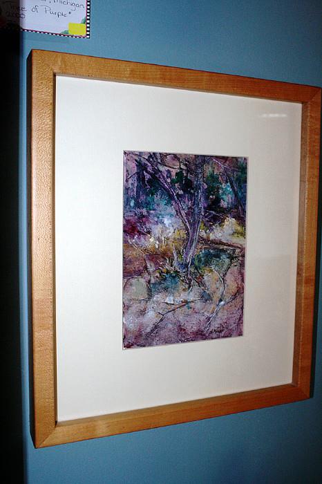 Sandy Knapp, American artist.  Manchester, Michigan.   "Tree of Purple"     