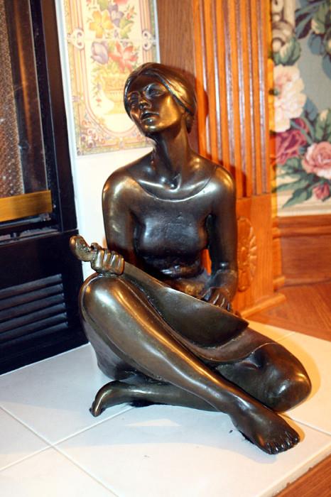 Bernadette Zachara-Marcos acclaimed American Artist.  Solid Bronze.  www.sculptorsguildofmichigan.org                          This statue will not be half off on the second day. 