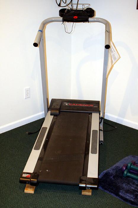 Smaller size treadmill. Perfect for tight spaces (folds up)  Weslo Cadence DX3