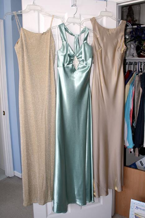 Jessica McClintock etc. semi formal dresses.  Apprx. size 5-6 
