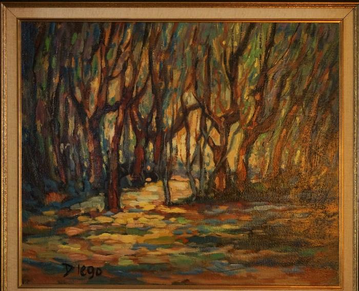 Original oil by Antonio Diego Voci 