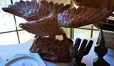 Carved wooden eagle