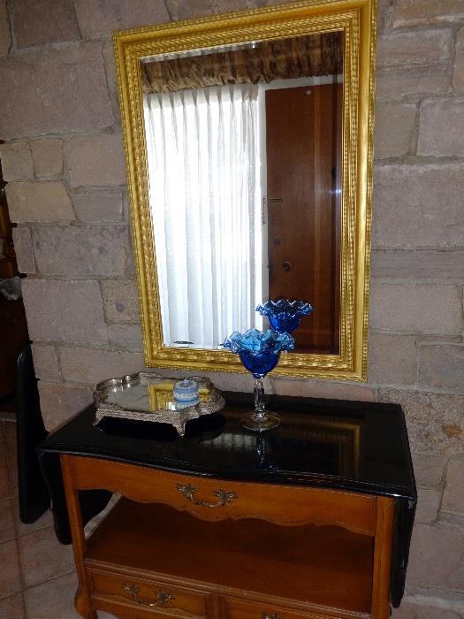 console cabinet and mirror