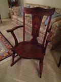 Antique rocking chair with beautiful inlay 