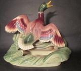 Large Flying Duck Vintage Pottery TV Lamp
