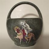 Vintage Stellmacher Teplitz Austria Pottery Basket