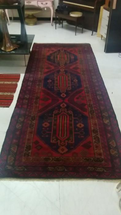 Hand woven, 100% wool Persian Kazak runner