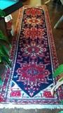 Hand woven, 100% wool Persian Heriz runner, Measures 11'2" x 3'1"