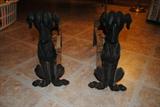 Vintage Dog Andirons
