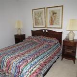 1940s Double Bed Headboard and Night Stands